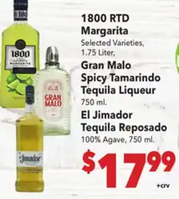 Vallarta Supermarkets 1800 RTD Margarita offer