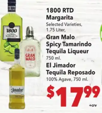 Vallarta Supermarkets 1800 RTD Margarita offer