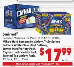 Vallarta Supermarkets Smirnoff offer