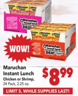 Vallarta Supermarkets Maruchan Instant Lunch Chicken or Shrimp offer