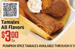 Vallarta Supermarkets Tamales All Flavors offer