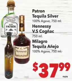 Vallarta Supermarkets Patron Tequila Silver offer