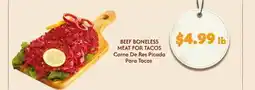 El Super BEEF BONELESS MEAT FOR TACOS offer