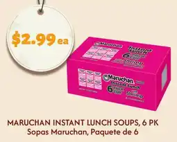 El Super MARUCHAN INSTANT LUNCH SOUPS offer