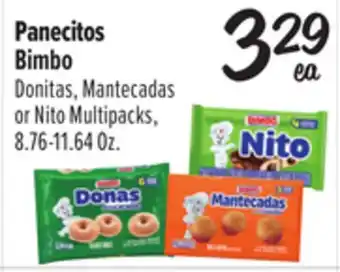 El Super Bimbo Donitas, Mantecadas or Nito Multipacks offer