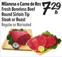 El Super Fresh Boneless Beef Round Sirloin Tip Steak or Roast offer