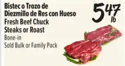 El Super Fresh Beef Chuck Steaks or Roast Bone-in offer