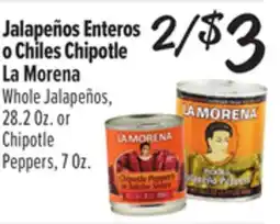 El Super Whole Jalapeños, 28.2 Oz. orChipotle Peppers, 7Oz offer