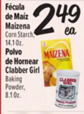 El Super Maizena Corn Starch 14.1 Oz. Clabber Girl Baking Powder, 8.1 Oz offer