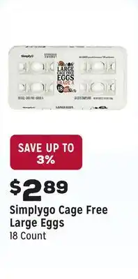 Grocery Outlet Cage Free Large Eggs offer