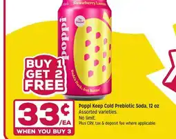 Grocery Outlet Poppi Keep Cold Prebiotic Soda, 12 oz offer