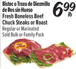 El Super Fresh Boneless Beef Chuck Steaks or Roast offer