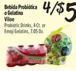El Super Probiotic Drinks 4 Ct. or Emoji Gelatins 7.05Oz offer