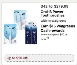 Walgreens Oral-B Power Toothbrushes with myWalgreens offer