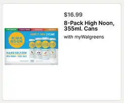 Walgreens 8-Pack High Noon, 355ml. Cans offer