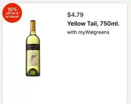 Walgreens Yellow Tail, 750ml offer