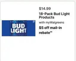 Walgreens 18-Pack Bud Light Products offer