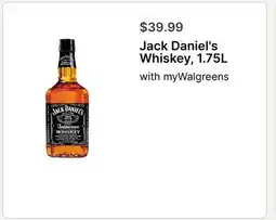 Walgreens Jack Daniel's Whiskey, 1.75L offer