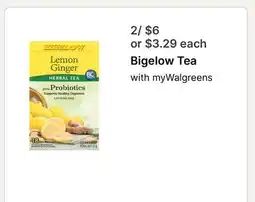Walgreens Bigelow Tea offer