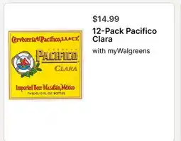 Walgreens 12-Pack Pacifico Clara offer