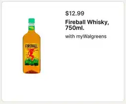 Walgreens Fireball Whisky, 750ml offer