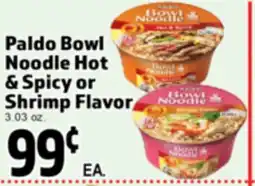 Superior Grocers Paldo Bowl Noodle Hot & Spicy or Shrimp Flavor offer