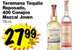 Superior Grocers Teremana Tequila Reposado, 400 Conejos Mezcal Joven offer
