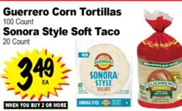 Superior Grocers Guerrero Corn Tortillas 100 Count Sonora Style Soft Taco 20 Count offer