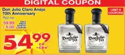 Superior Grocers Don Julio Claro Anejo 70th Anniversary offer