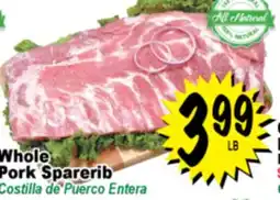 Superior Grocers Whole Pork Sparerib offer