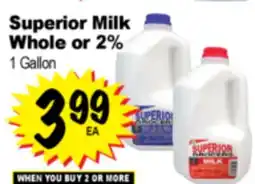 Superior Grocers Superior Milk Whole or 2% offer