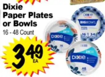 Superior Grocers Dixie Paper Plates or Bowls offer