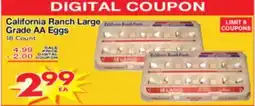 Superior Grocers California Ranch Large Grade AA Eggs offer