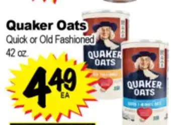Superior Grocers Quaker Oats Quick or Old Fashioned offer