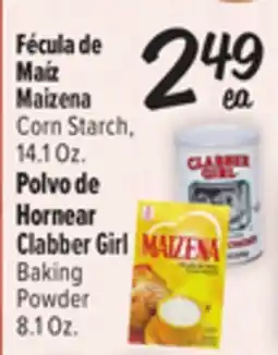 El Super Fresh Corn Starch, Hornear Clabber Girl Baking Powder offer