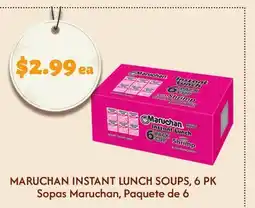 El Super Fresh MARUCHAN INSTANT LUNCH SOUPS, 6 PK offer