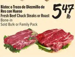 El Super Fresh Fresh Beef Chuck Steaks or Roast offer