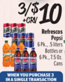 El Super Fresh 6Pk., .5 liters Bottles or 6 Pk., 7.5 Oz.Cans cos Pepsi offer