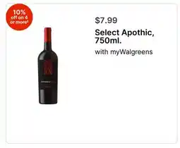 Walgreens Select Apothic, 750ml offer