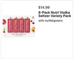 Walgreens 8-Pack Nutrl Vodka Seltzer Variety Pack offer