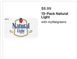 Walgreens 15-Pack Natural Light offer