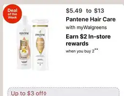 Walgreens Pantene Hair Care with myWalgreens offer