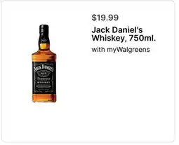 Walgreens Jack Daniel's Whiskey, 750ml offer