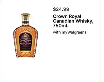 Walgreens Crown Royal Canadian Whisky, 750ml offer