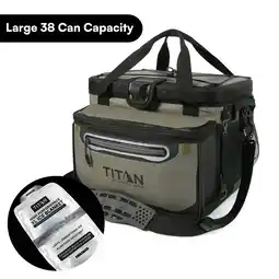 Walmart Titan by Arctic Zone 38-Can 25-Quart Iceless Zipperless Soft Cooler with Ice Blanket, Olive Green offer