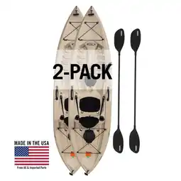 Walmart Lifetime Tamarack Angler 10 ft Sit-on-Top Fishing Kayak, 2 Pack, Tan (90806) offer