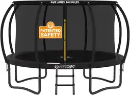 Walmart JUMPZYLLA Trampoline Outdoor with Enclosure and Ladder, ASTM, 14 ft, Black offer