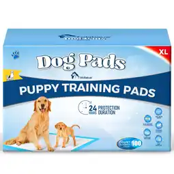 Walmart Tolobeve Dog Training Pads, XL, 26 in x 30 in, 100 Count Disposable Dog Pads, Puppy Pee Pads offer