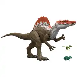Walmart Jurassic World Super Colossal Spinosaurus Pack, 36 Inch Long Dinosaur Toy & 2 Mini Figures offer