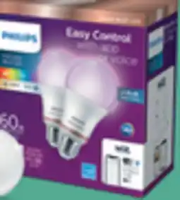 The Home Depot PHILIPS 2-Pack Smart Wi-Fi LED 60-Watt Replacement Bulb offer